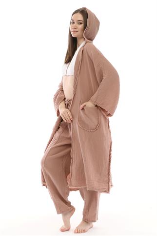 Pudra Müslin Kaftan
