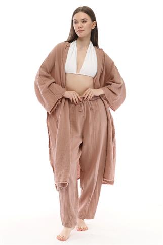 Pudra Müslin Kaftan