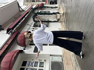 Siyah Gabardin Bol Paça Pantolon