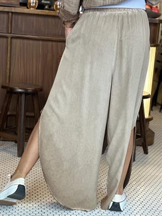 Tensel Yırtmaçlı Pantolon