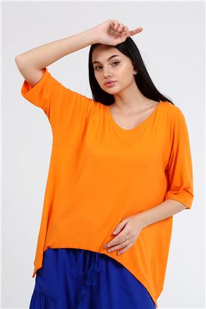 Turuncu Crop Bluz
