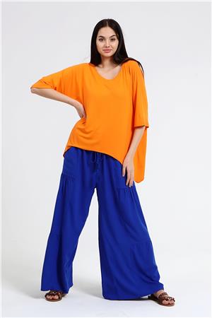 Turuncu Crop Bluz