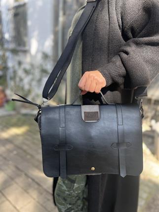 Vegan Deri Kanvas Unisex Çanta