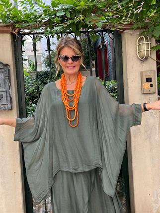 Yarasa Kol Salaş İpek Bluz