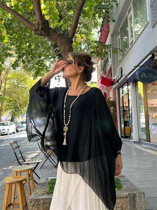 Yarasa Kol Salaş İpek Bluz