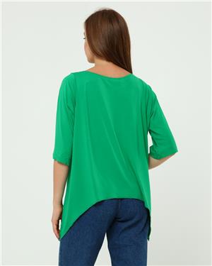 Yeşil Crop Bluz