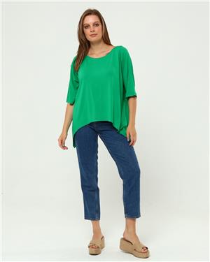 Yeşil Crop Bluz