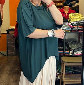 Zümrüt Yeşili Crop Bluz