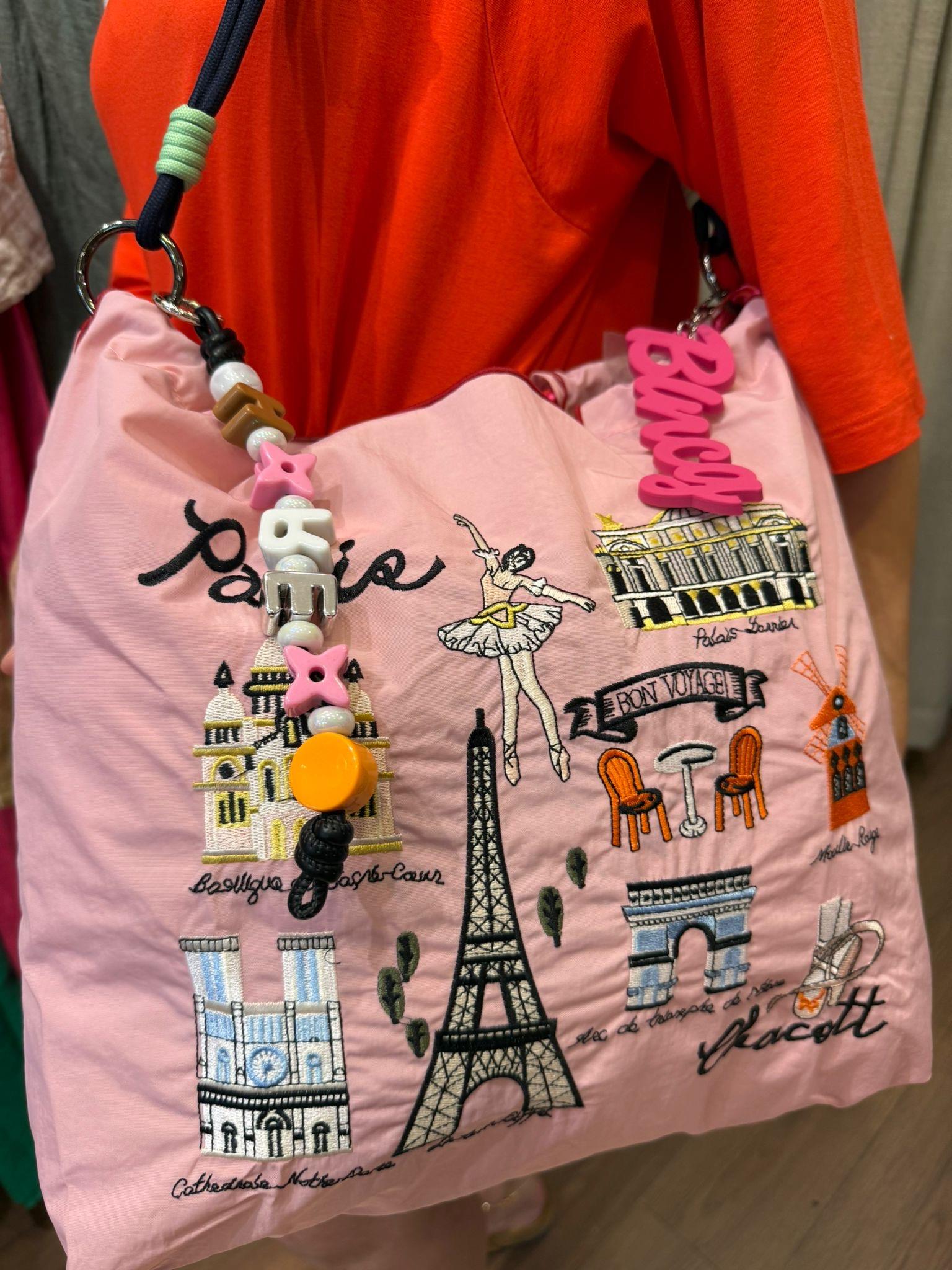 Pembe Paris Vegan Tasarım Çanta