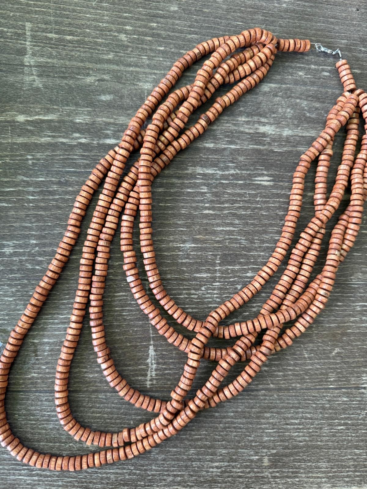 Terracotta Ahşap Tıpa Kolye