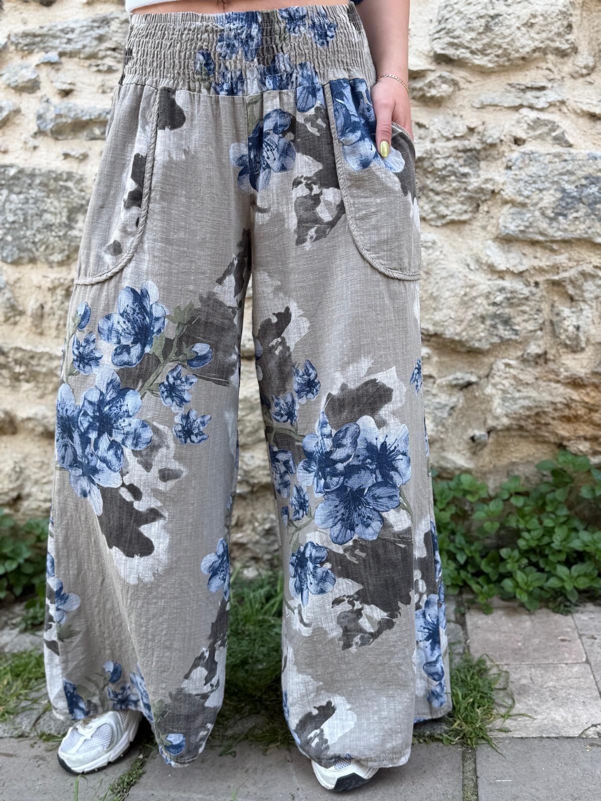 İthal Lilly Keten Pantolon