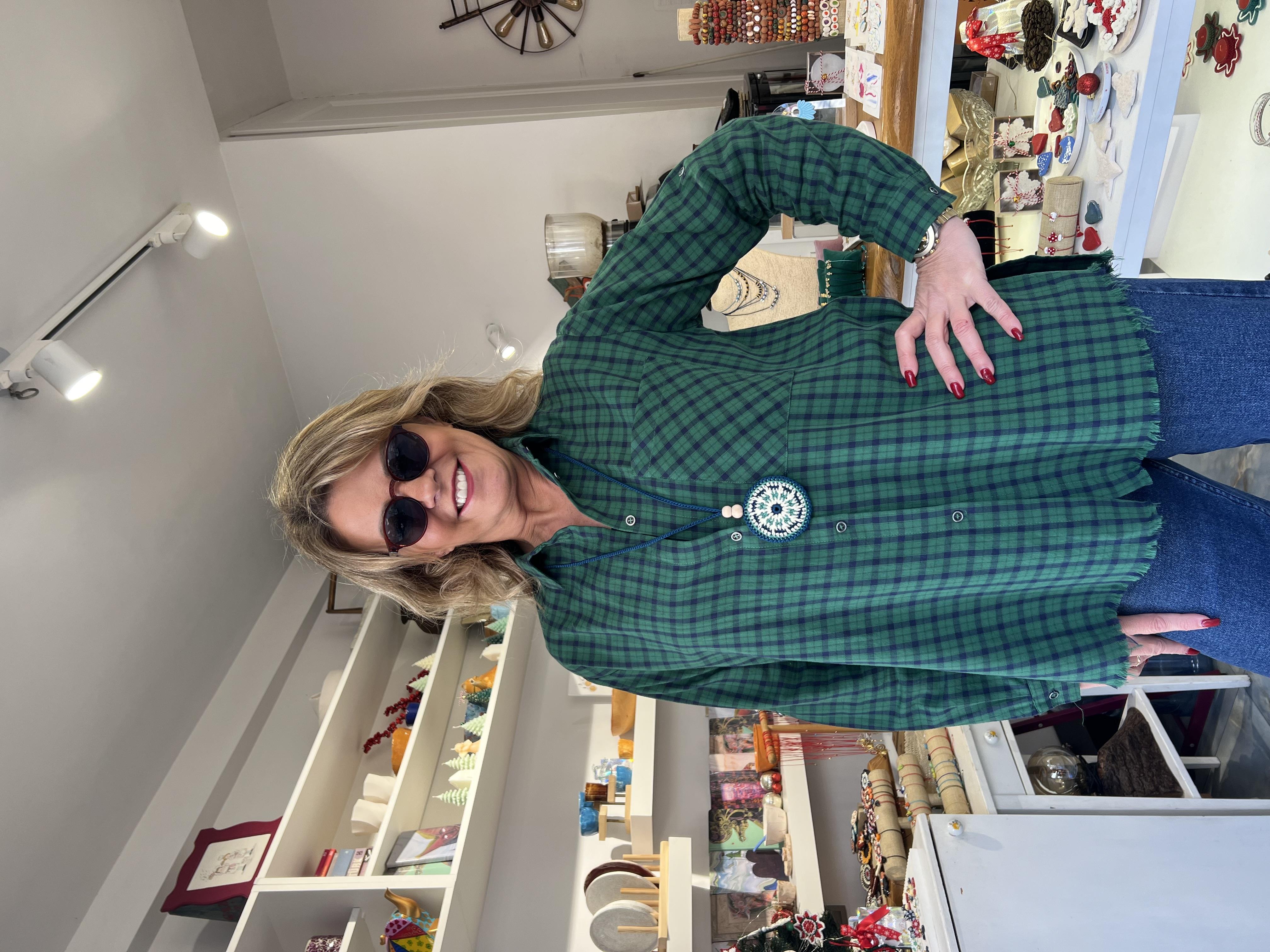 Yeşil Ekoseli Gömlek