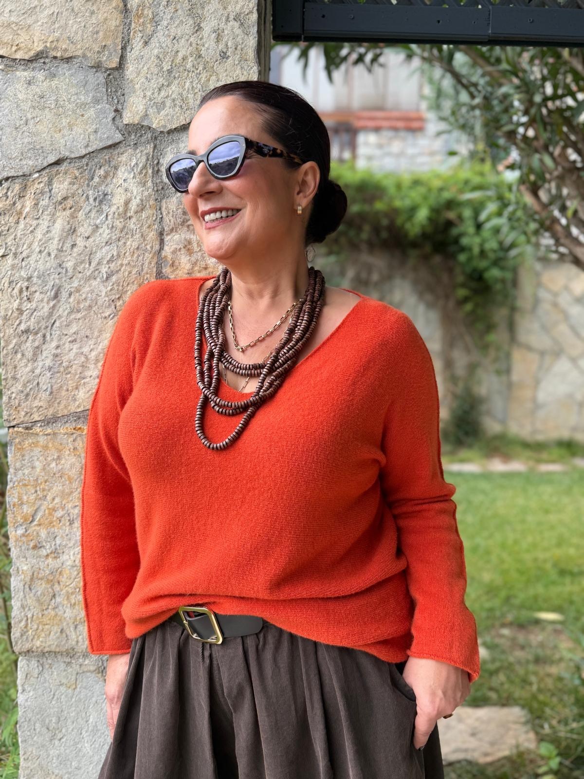 İthal V Yaka Angora Triko