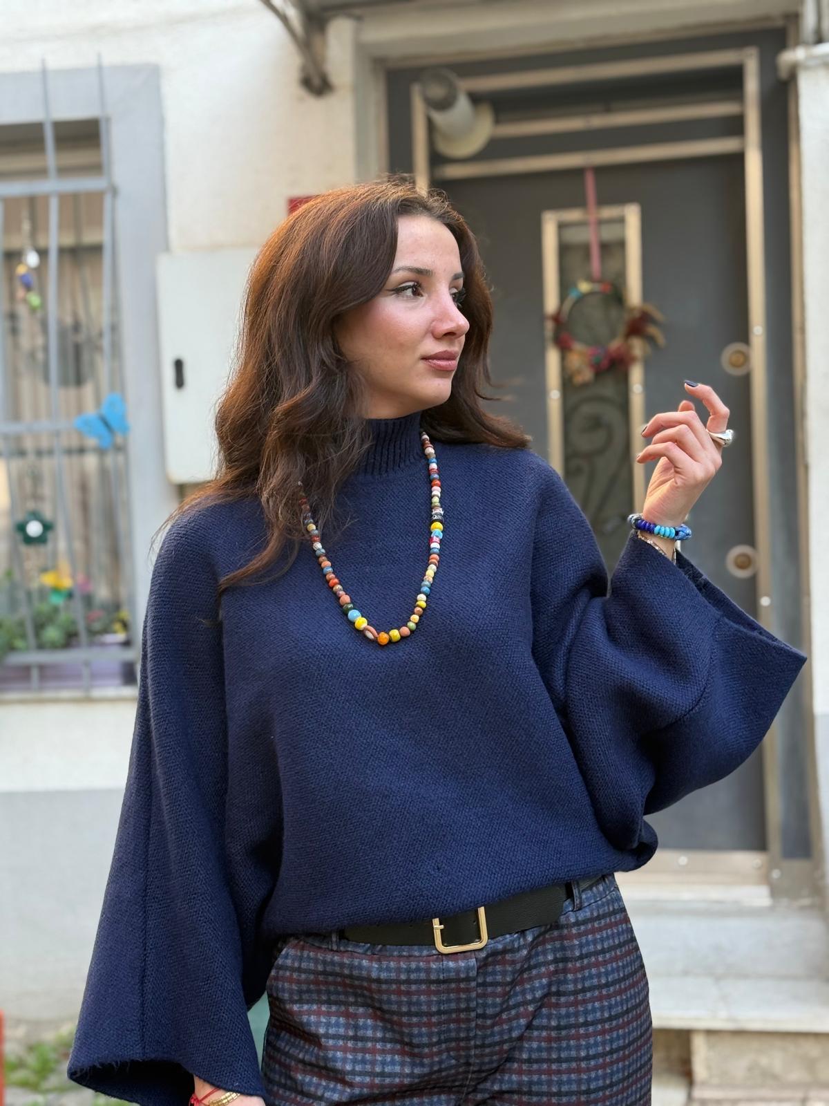 Yumoş Yarasa Kol Yarım Balıkçı Kazak