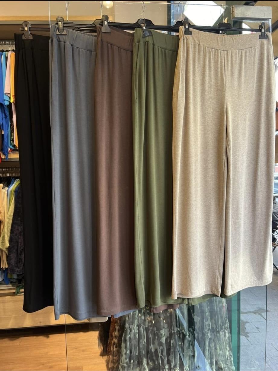 Bol Paça Organik Örme Kumaş Pantolon