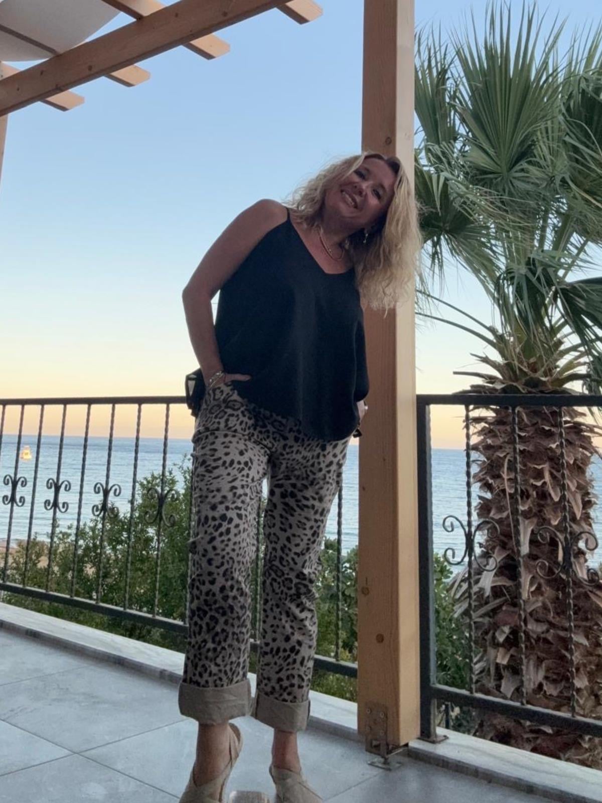Vizon Leopar İthal Likralı Pantolon
