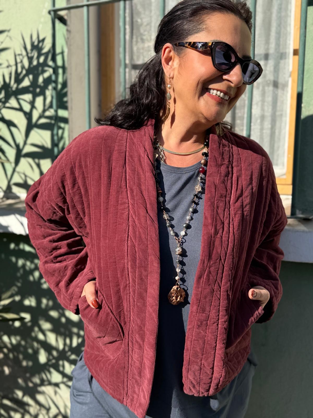 İthal Kadife Kapitone Ceket