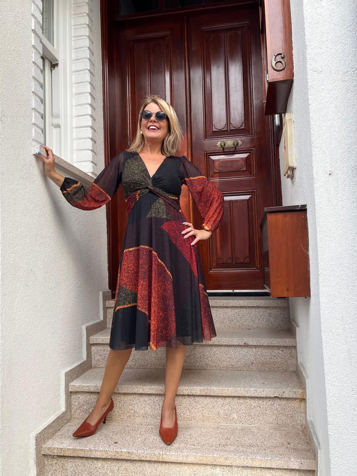 Celine Şifon Elbise