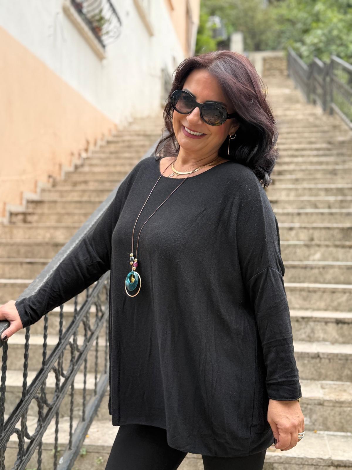 İthal Oversize Kolyeli Triko