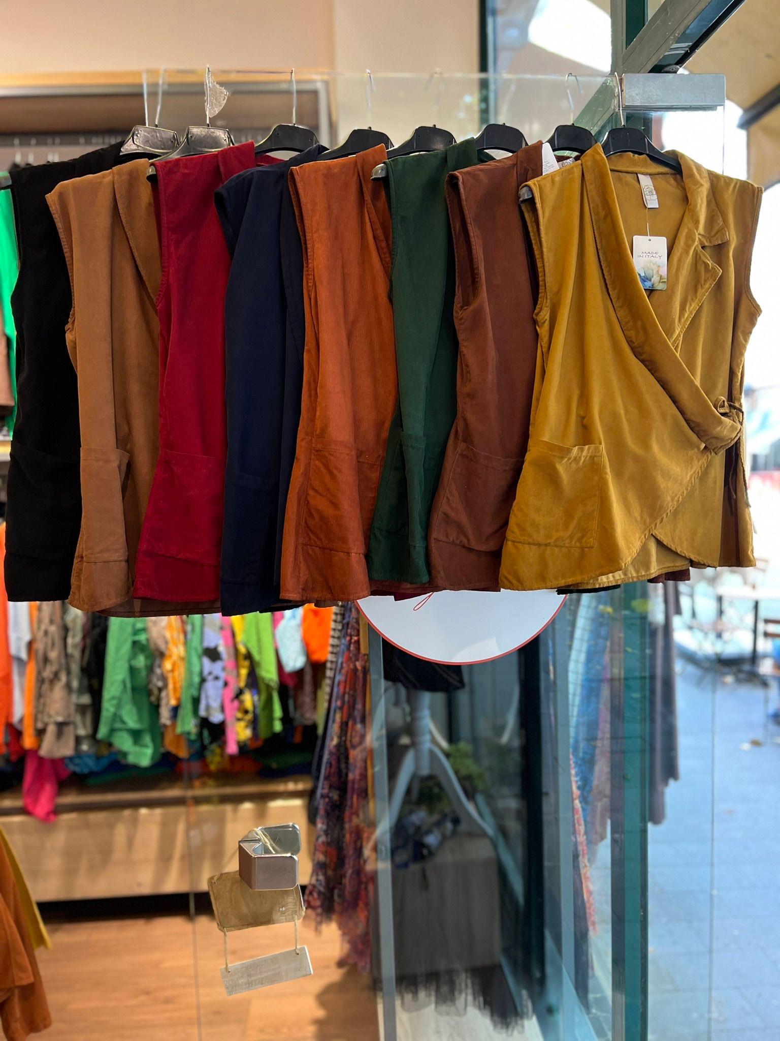 İthal Kruvaze İnce Fitilli Kadife Yelek