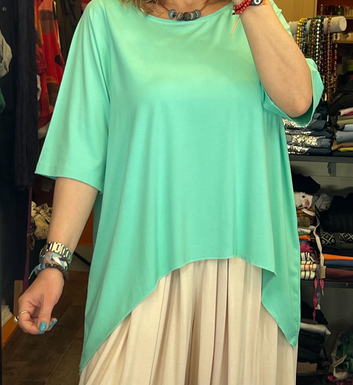 Nil Yeşili Crop Bluz