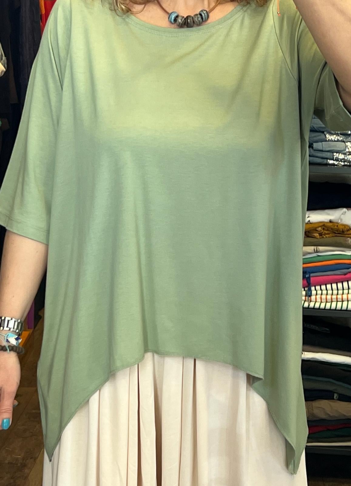 Nil Yeşili Crop Bluz