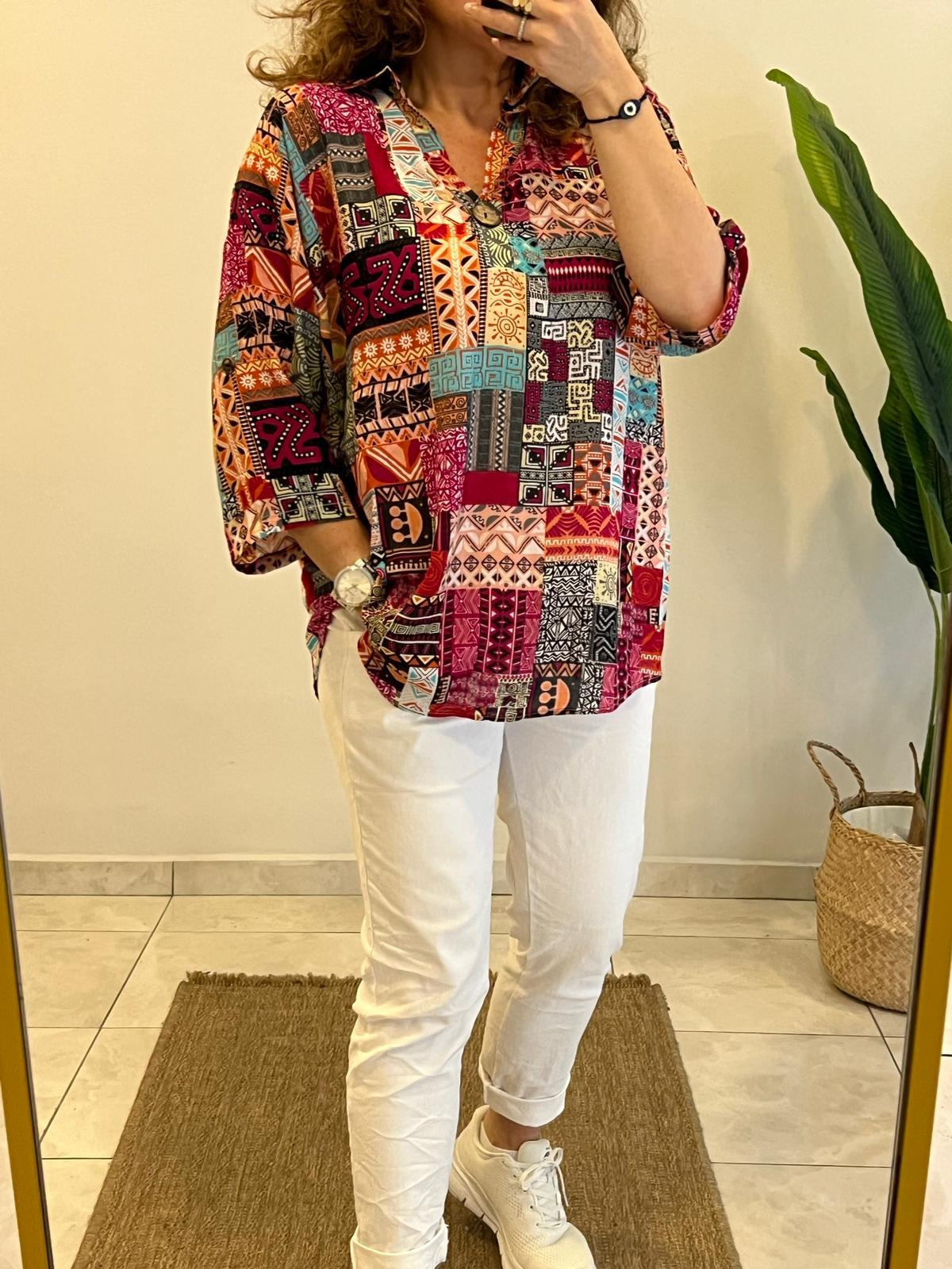 Patchwork Desen Bluz