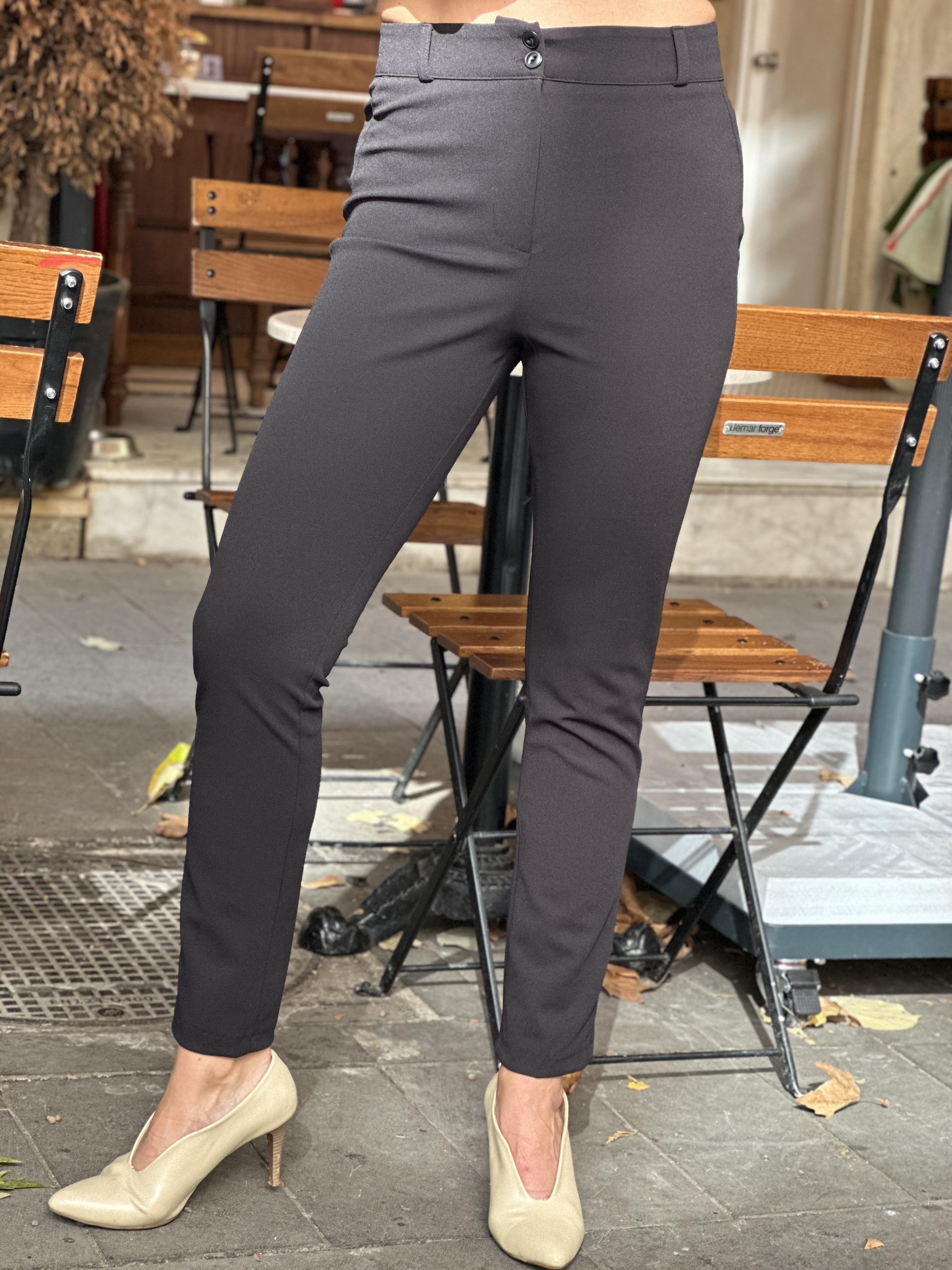 Siyah Likralı Kalem Pantolon