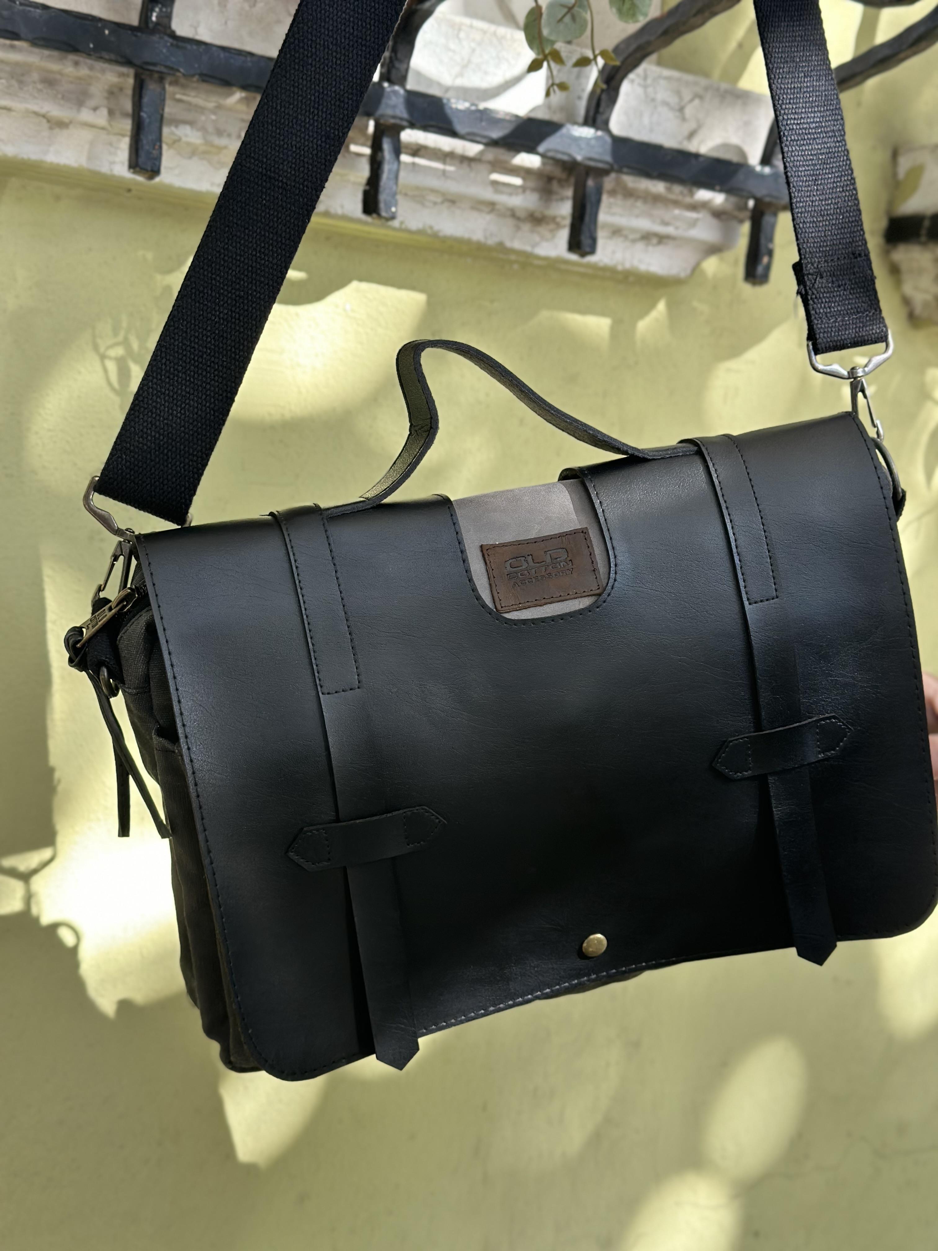 Vegan Deri Kanvas Unisex Çanta