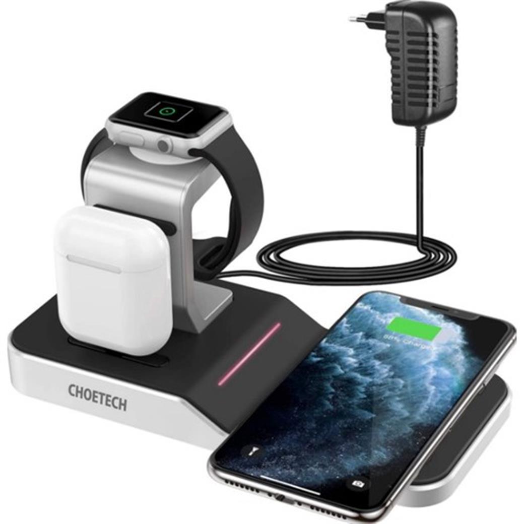Choetech 4 in 1 Kablosuz Şarj Standı - T316