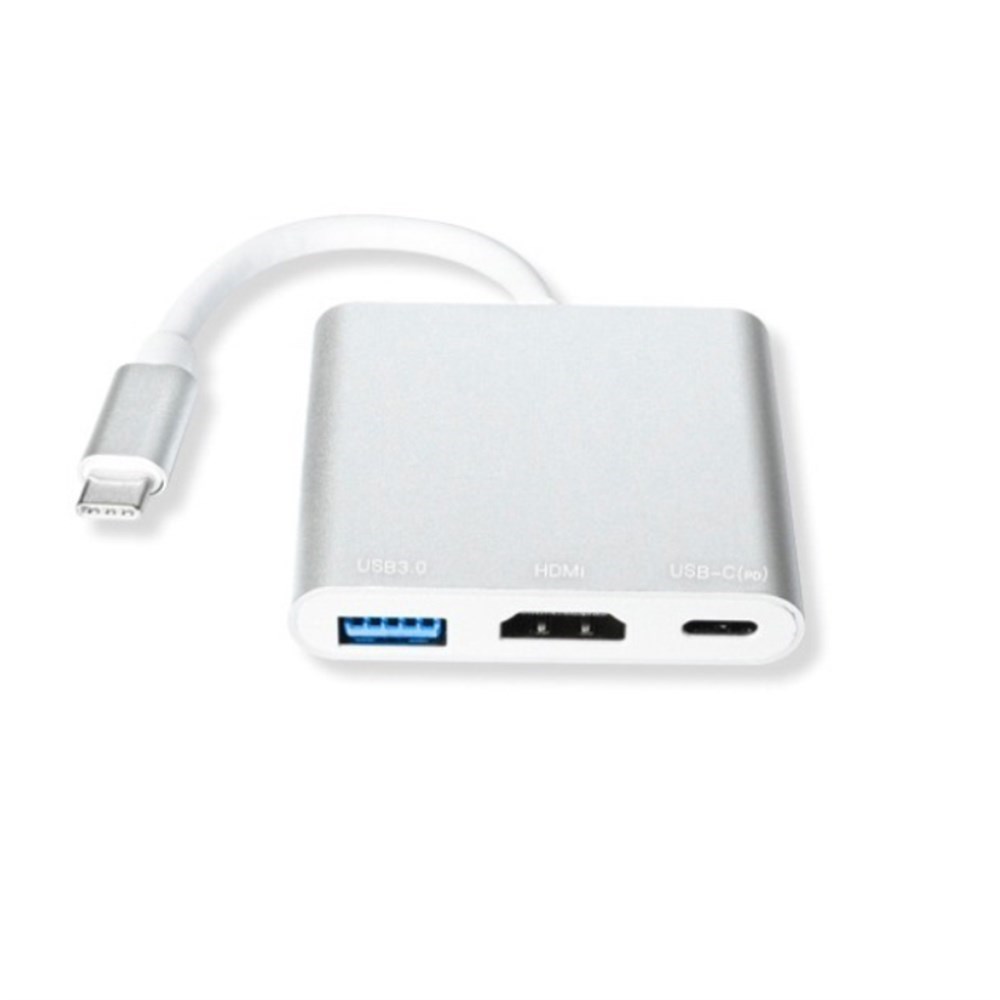 LivX 3in1 Type C Çevirici Dönüştürücü Çoklayıcı HUB Gümüş LVA-1032