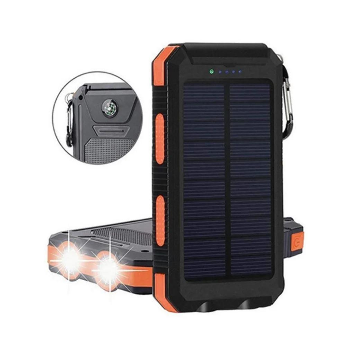 LivX Agile PoliKristal Solar Güneş Enerjili Powerbank Su Geçirmez Taşınabilir Göstergeli Fenerli 