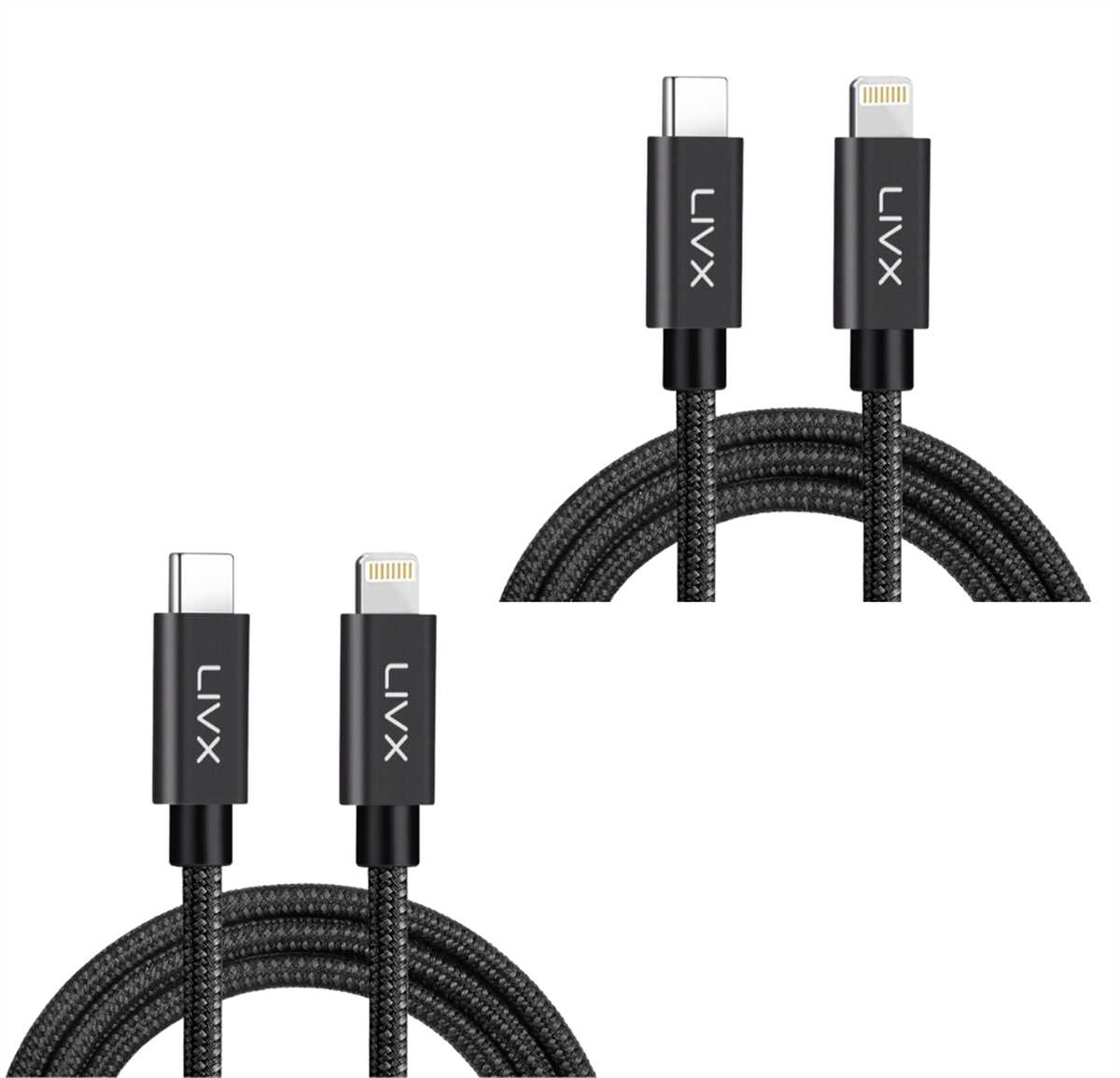 LivX İkili Paket Horizontal 20w Type C To Lightning 3 Metre Iphone Ipad Uyumlu Hızlı Şarj Ve Data Kablosu BLT-03-2