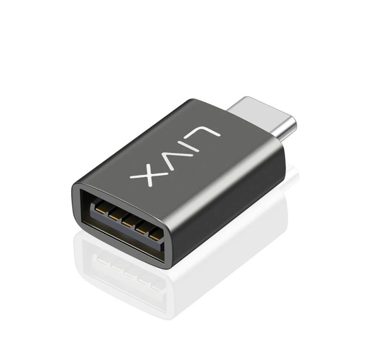 Livx USB 3.1 To Type-C 10Gbps Veri Aktarımı 3A Hızlı Şarj ve Data Aktarımı Çevirici Dönüştürücü OTG Adaptör Space Gray OTGKS