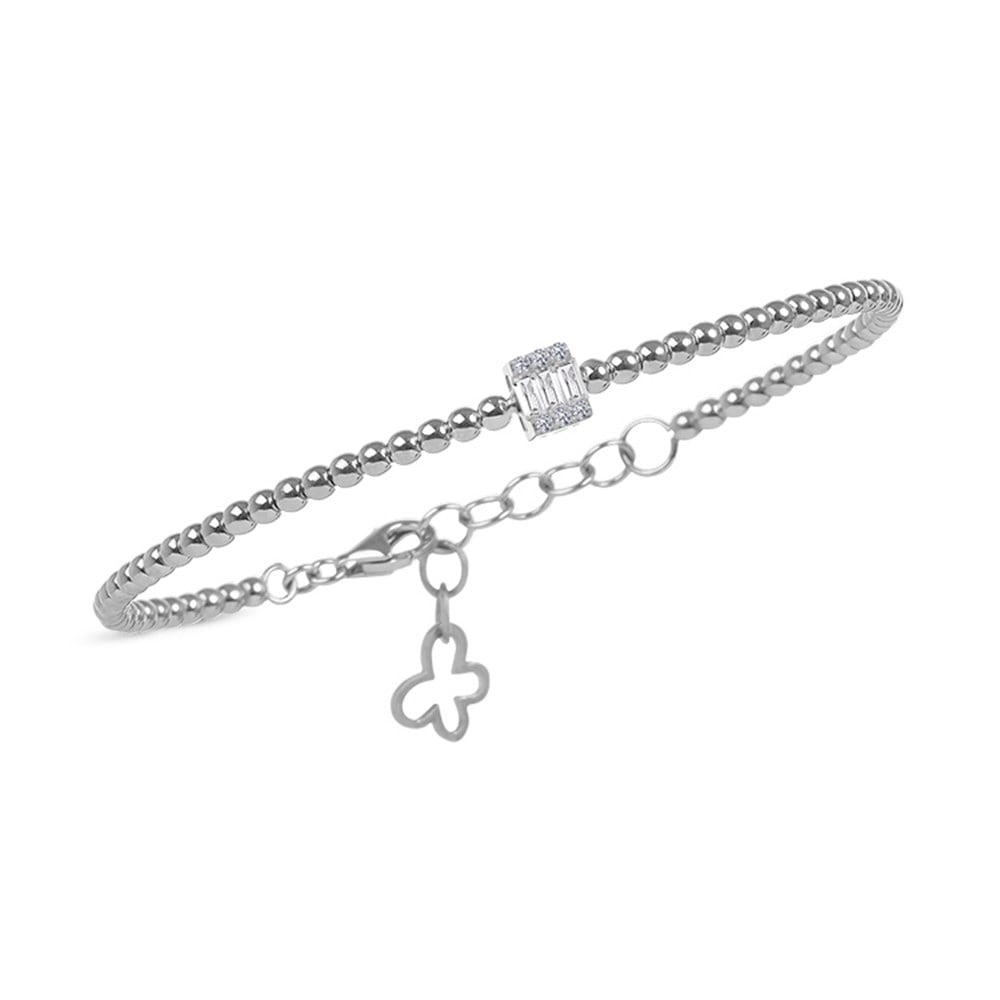 0.17 Karat Pırlantalı Baget Bileklik
