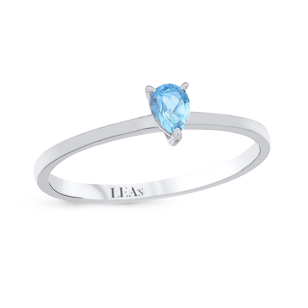 0.20 Karat Damla Blue Topaz Yüzük
