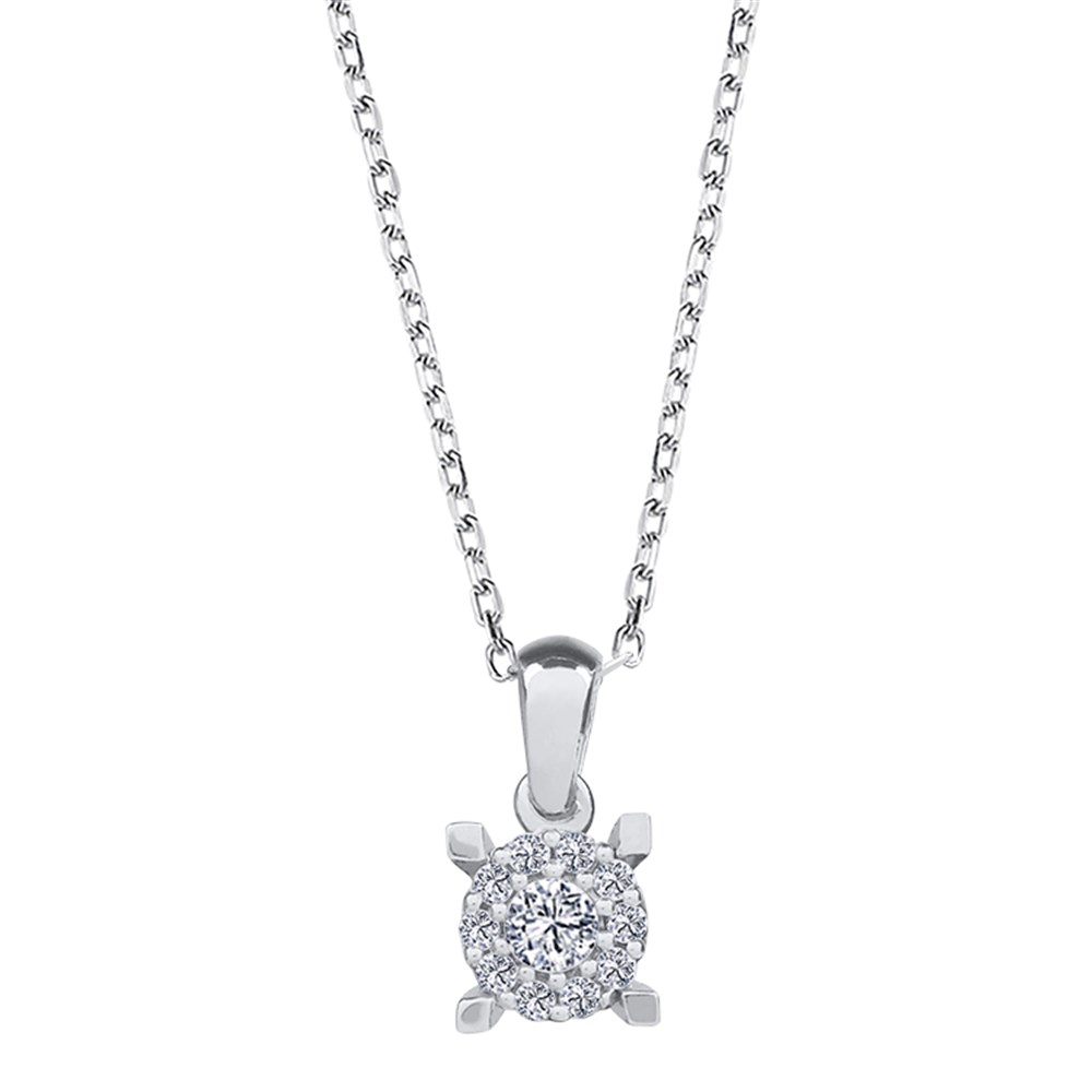 0.50 Karat Görünümlü Tektaş Kolye