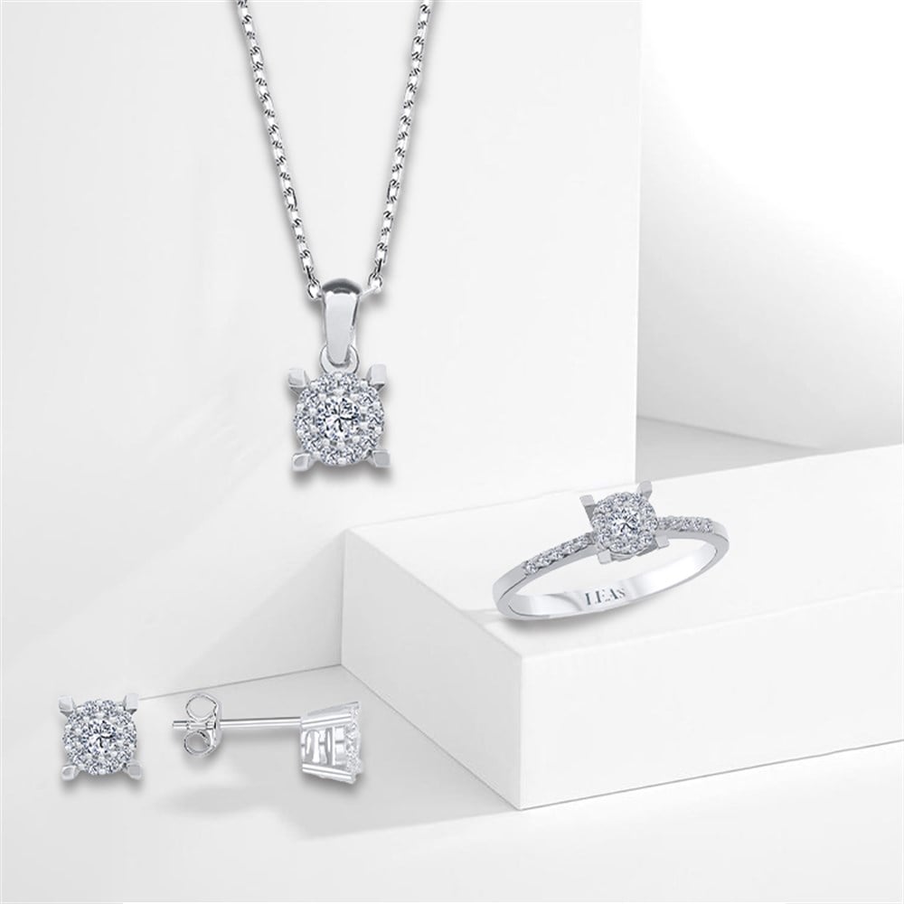 0.66 Karat Pırlanta 3'lü Set