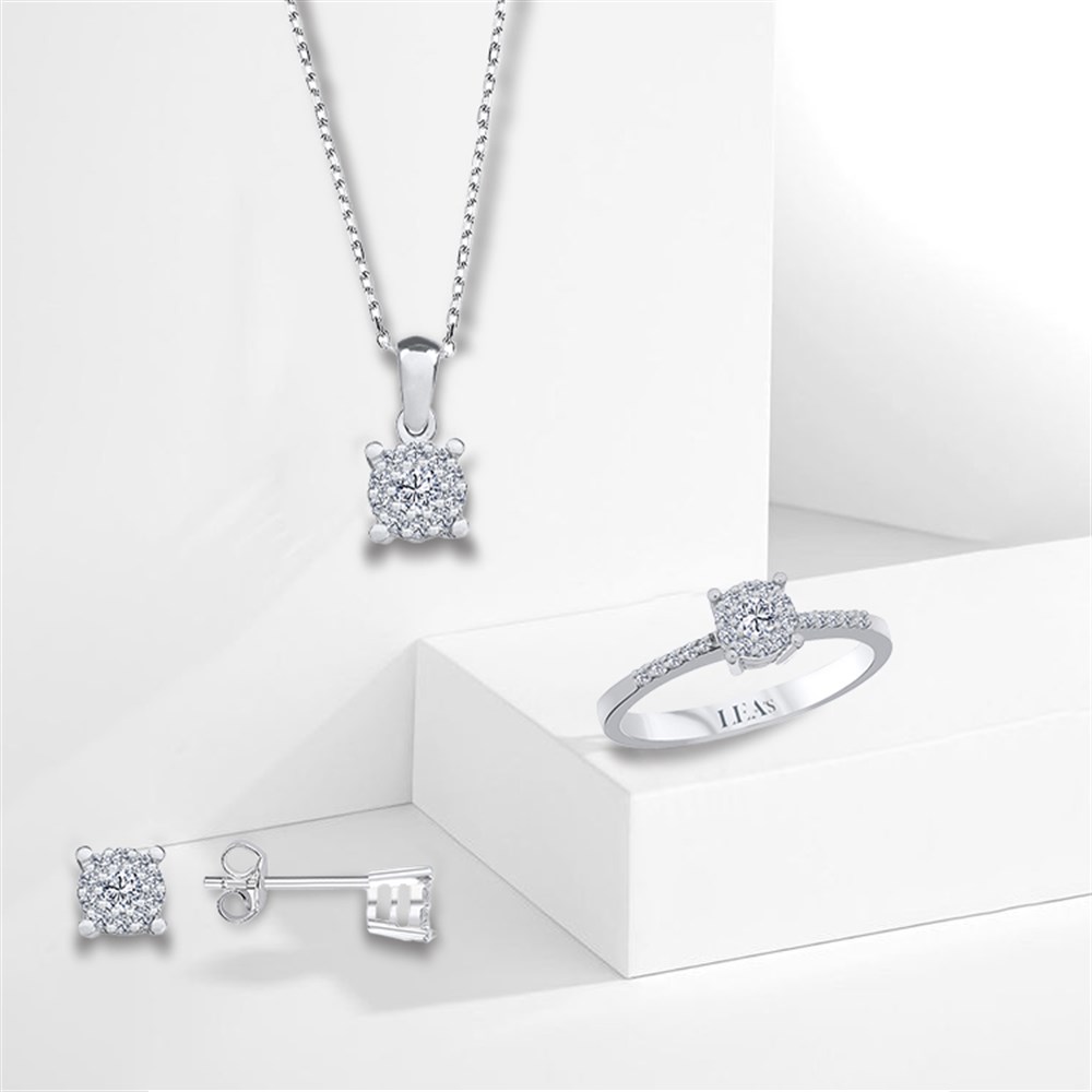 0.66 Karat Pırlanta 3'lü Set