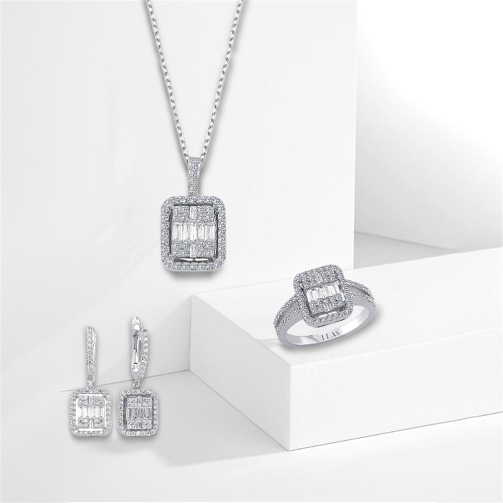 1.94 Karat Pırlanta Baget 3'lü Set