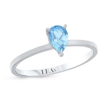 0.55 Karat Damla Blue Topaz Yüzük