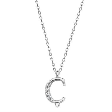 Ç Harfi Pırlantalı Altın Kolye