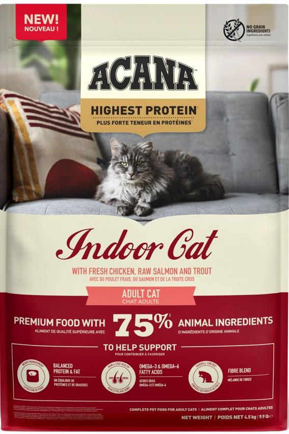 ACANA Highest Protein Indoor Kedi Maması 4,5 kg | Yüksek Proteinli İç Mekân Yetişkin Kedi Maması