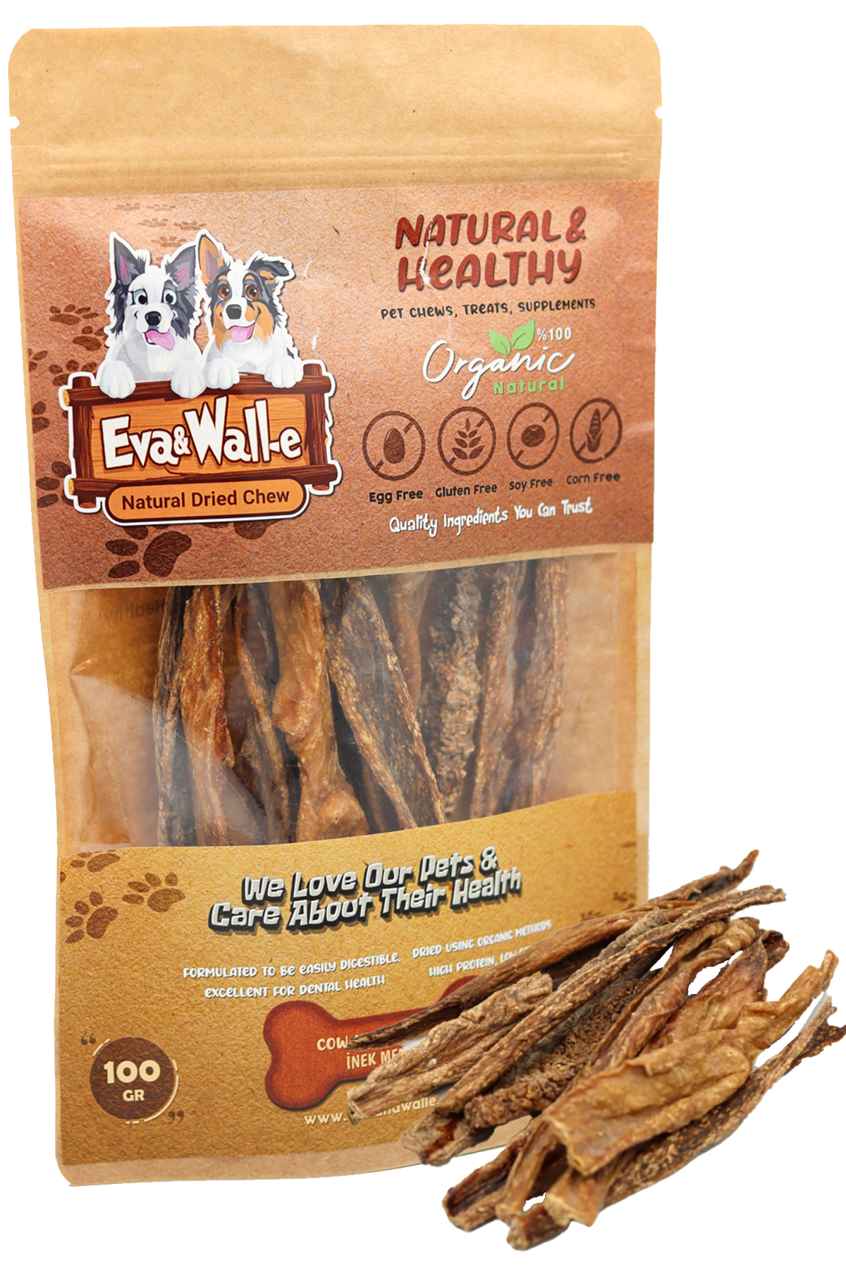 Köpek Çiğneme Ödülü Cow Sticks – Doğal ve Lezzetli Sığır Eti - İnek Eti