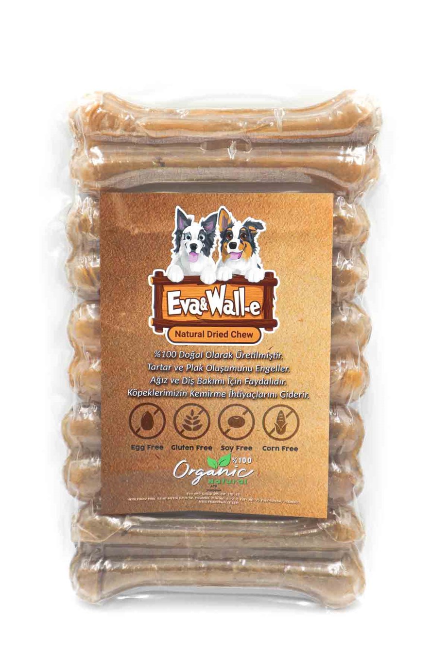 Eva and Wall-E Doğal Köpek Pres Kemiği Naturel 5' li 13cm 75-80 Gr Orta Irk ve Yetişkin Küçük Irk