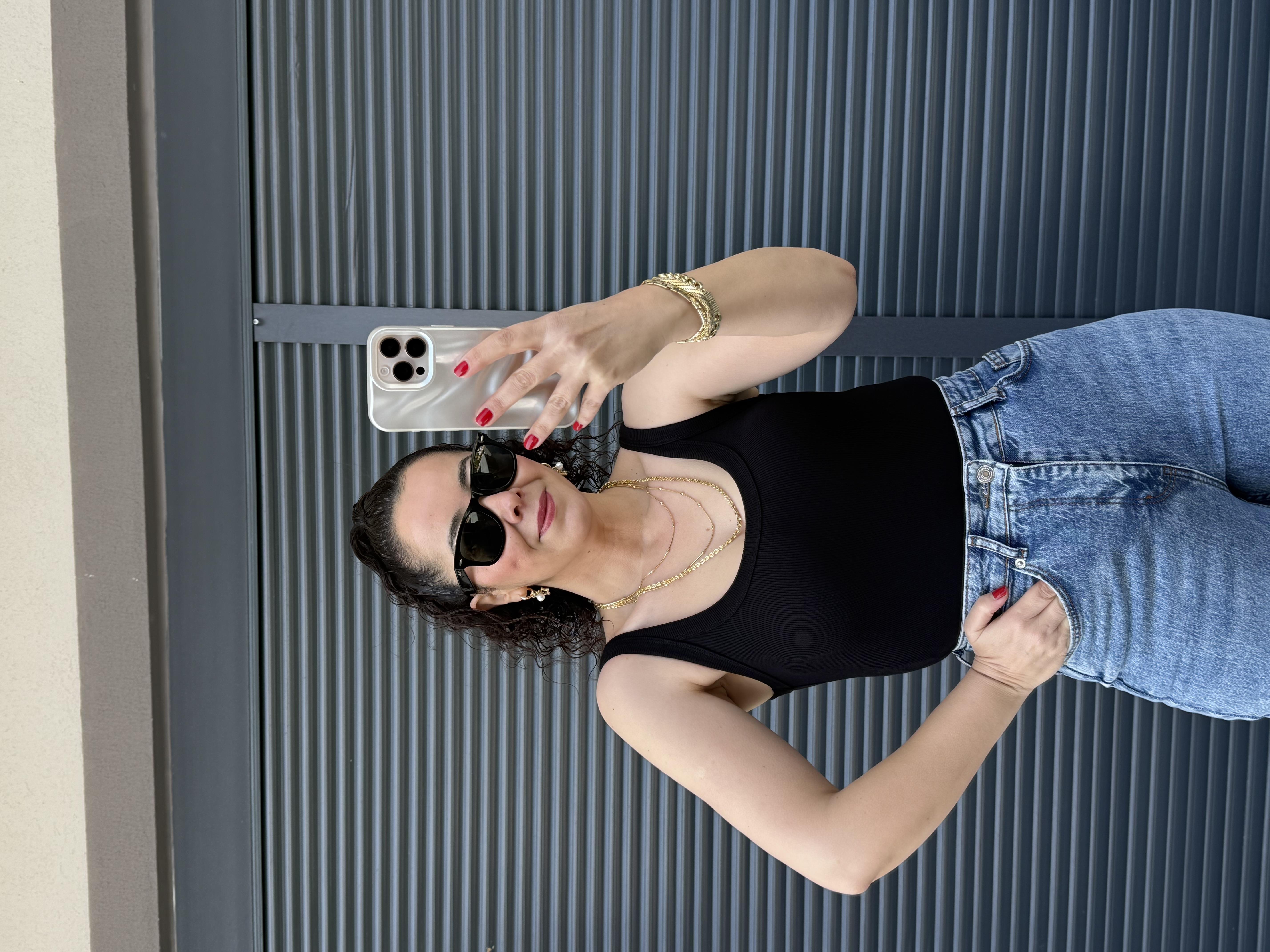 Dilvin Askılı Bodysuit  Siyah