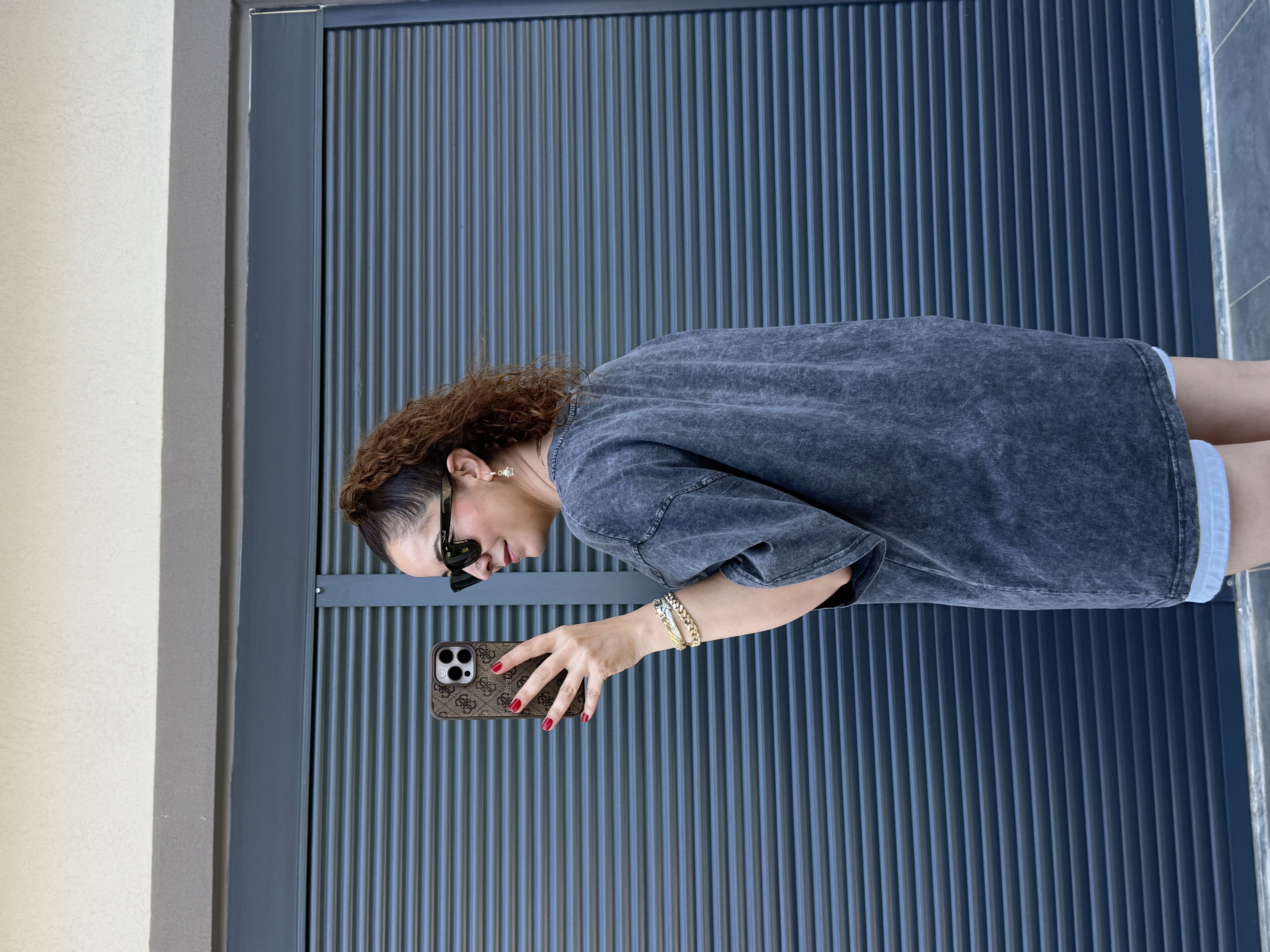 Eskitme Tom Oversize T-shirt Gri
