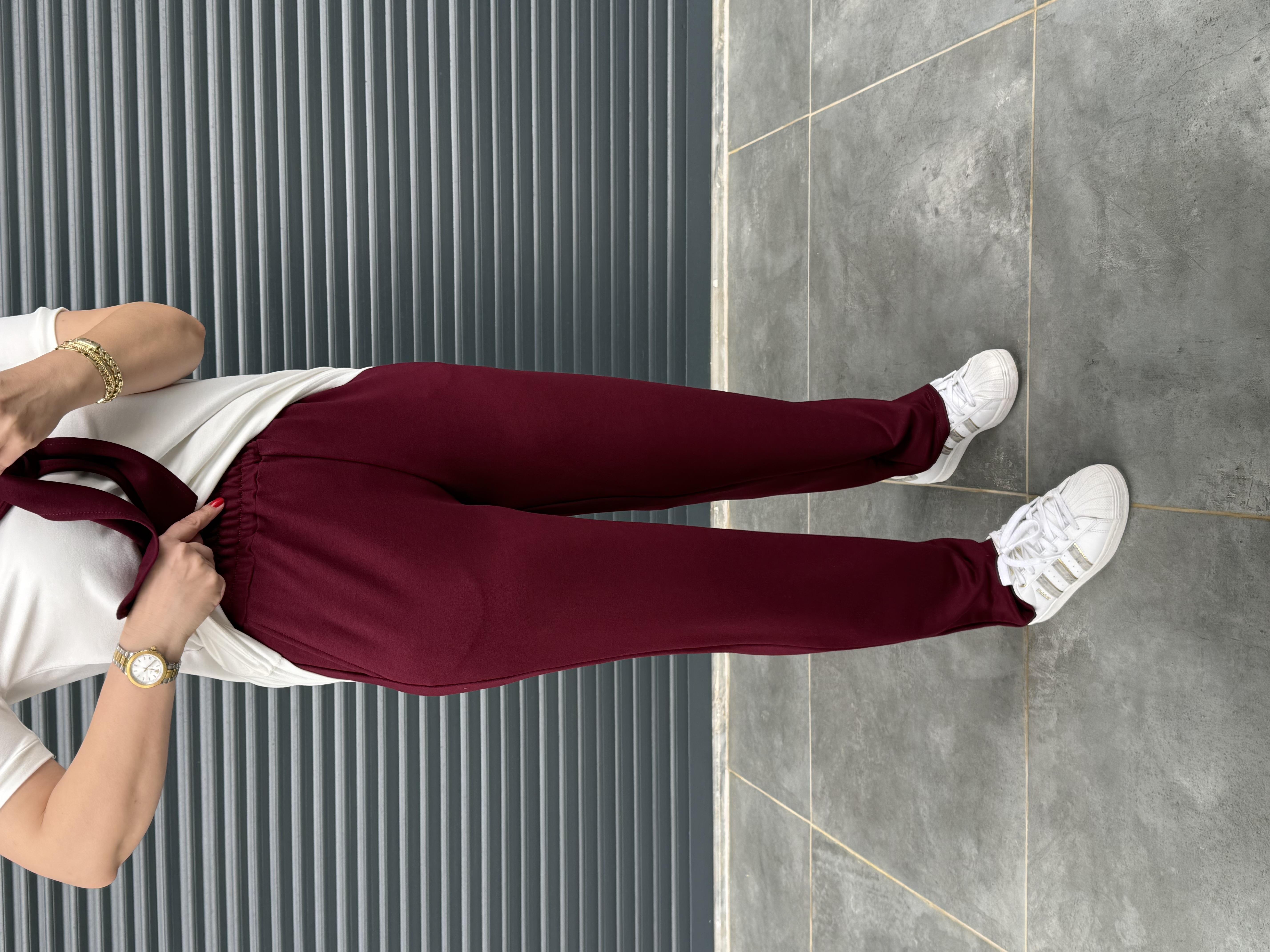 Fularlı Basic Takım Bordo