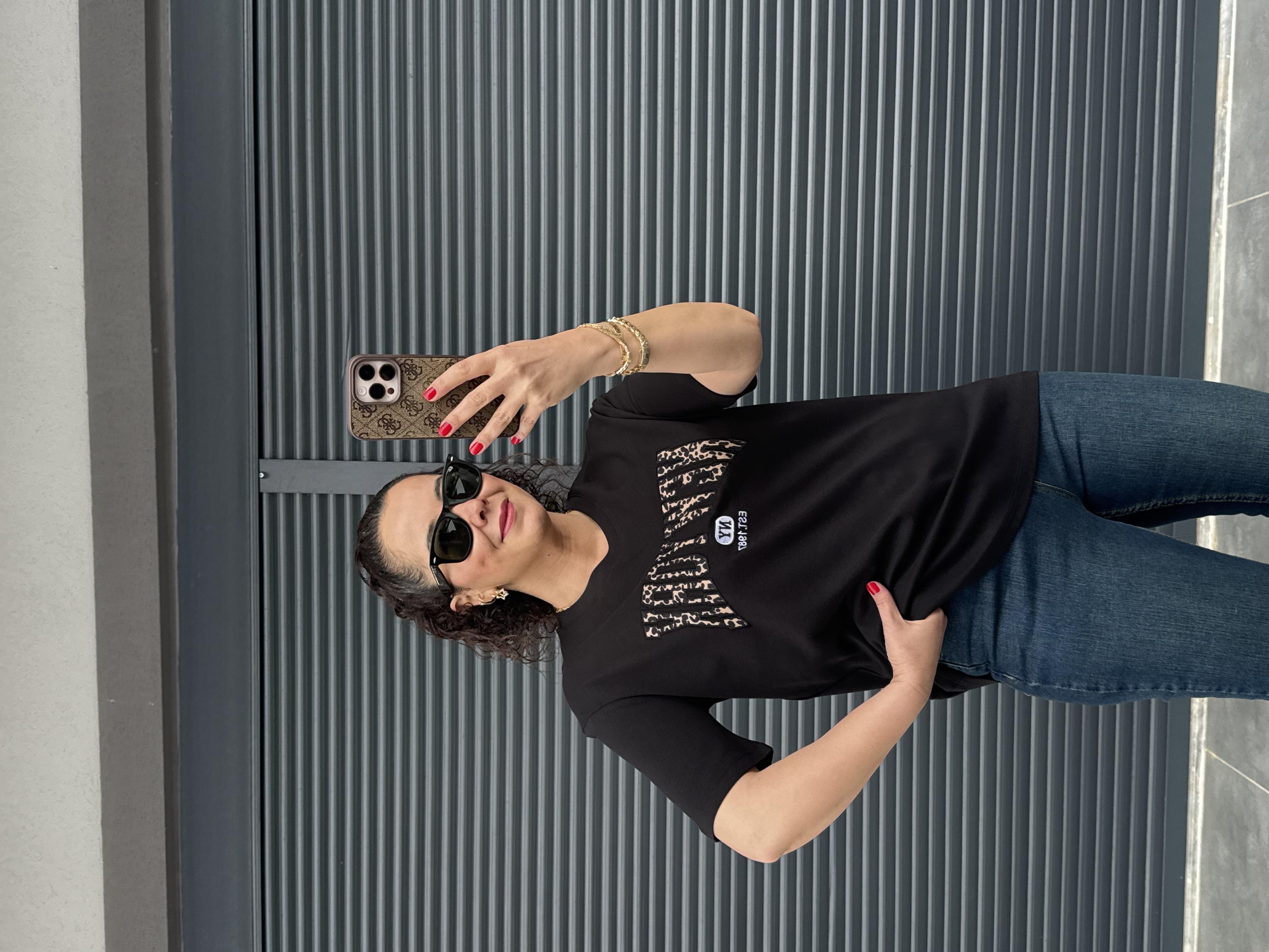 Leopar New York T-Shirt Siyah