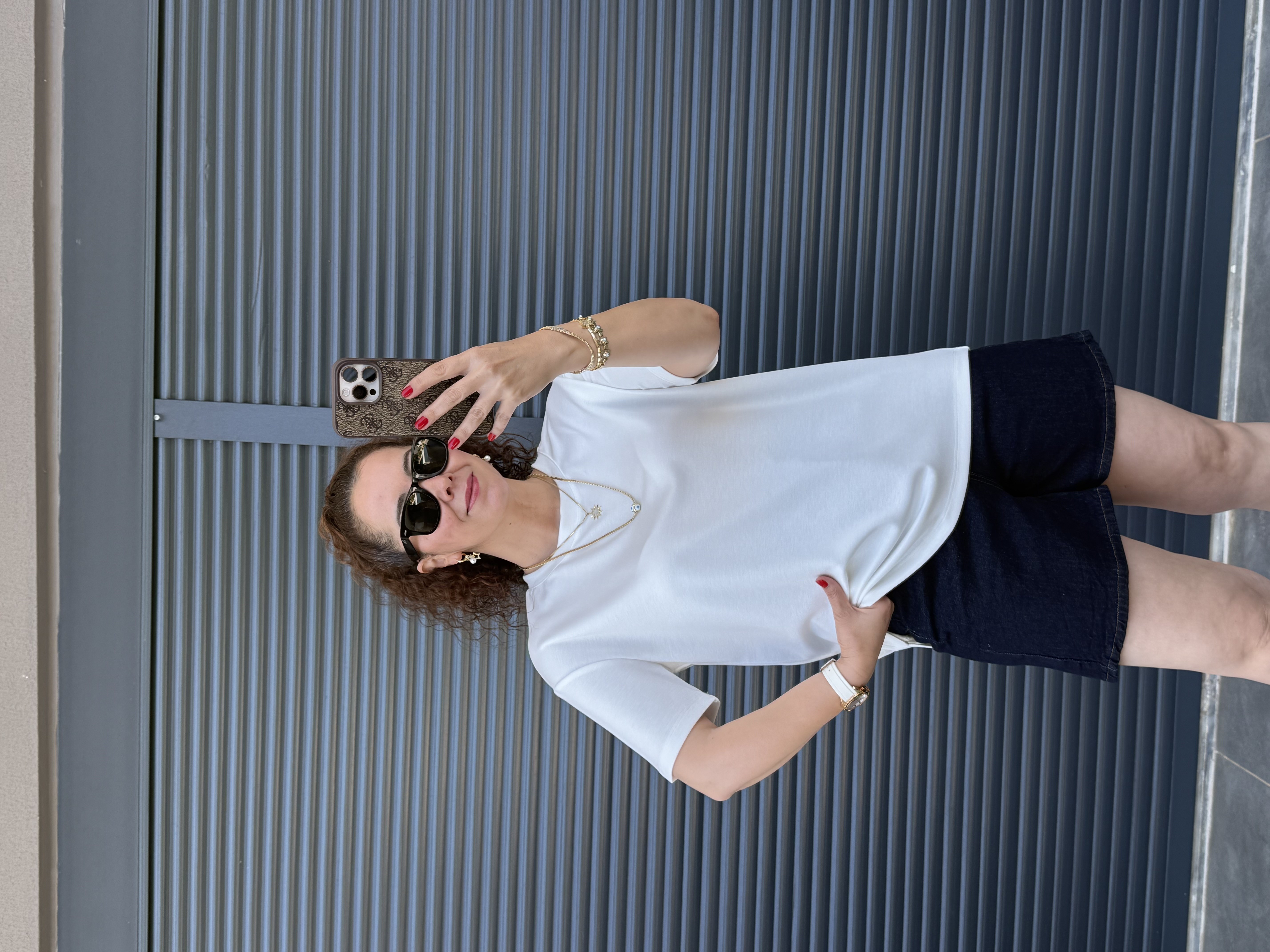 Modal Kumaş Bisiklet Yaka Basic T-Shirt Beyaz